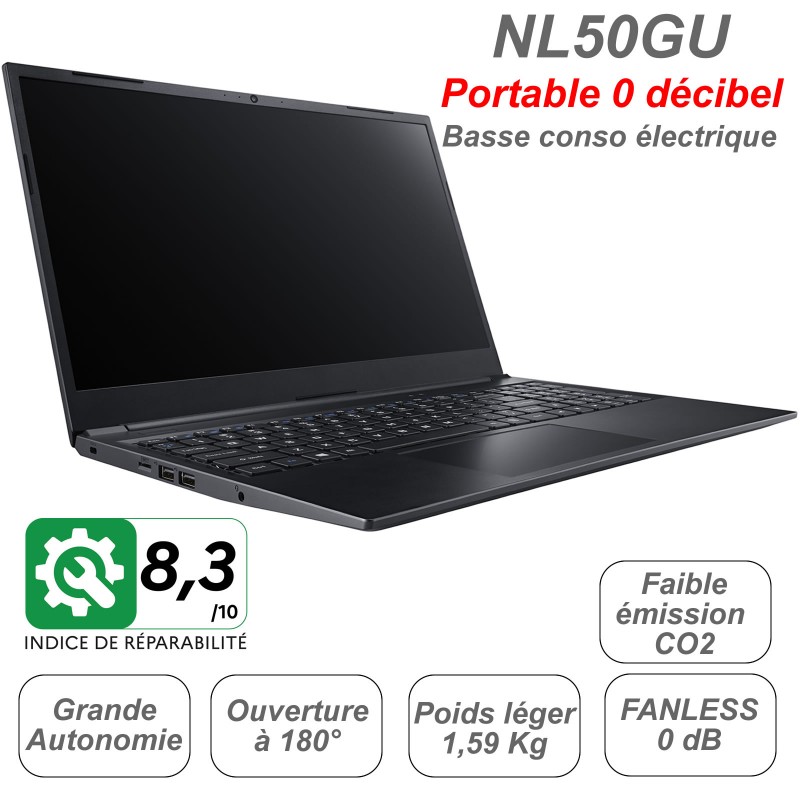15,6" NL50GU portable FANLESS basse consommation électrique