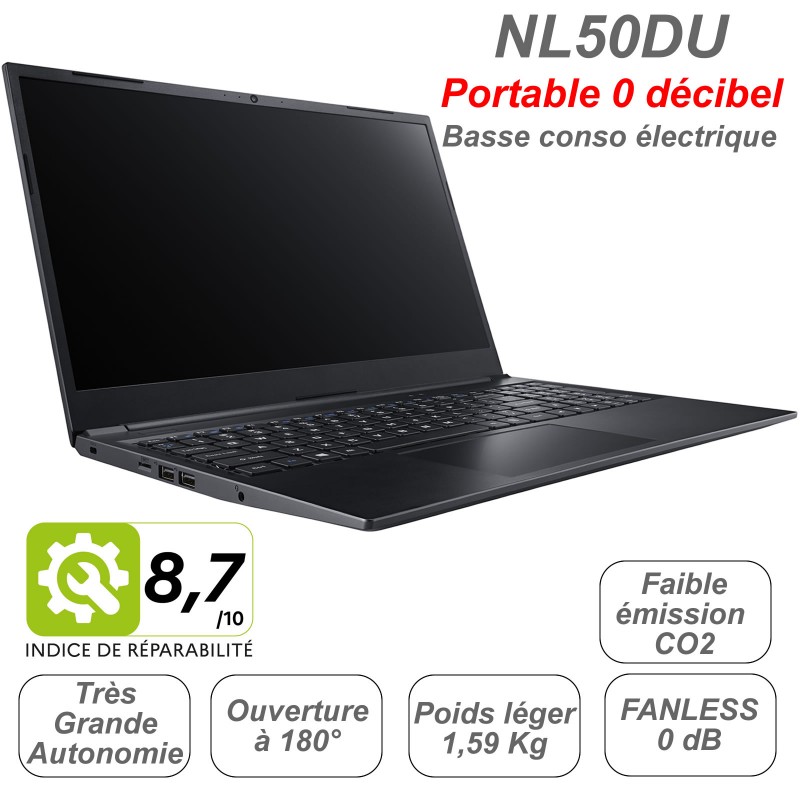 15,6" NL50DU portable FANLESS basse consommation électrique