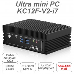 KC12-F Intel core i7  ultra mini PC fanless 0 dB silence total
