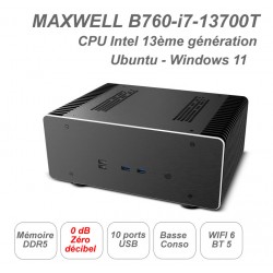 MAXWELL-B760-i7-13700T14G CPU 13ème génération - fanless - ultra silencieux