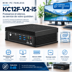 KC12-F Intel core i5  ultra mini PC fanless 0 dB silence total