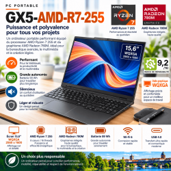 Portable 15,3" performant GX5-AMD-R7-255 - dalle WQXGA - AMD Ryzen 7 - AMD 780M